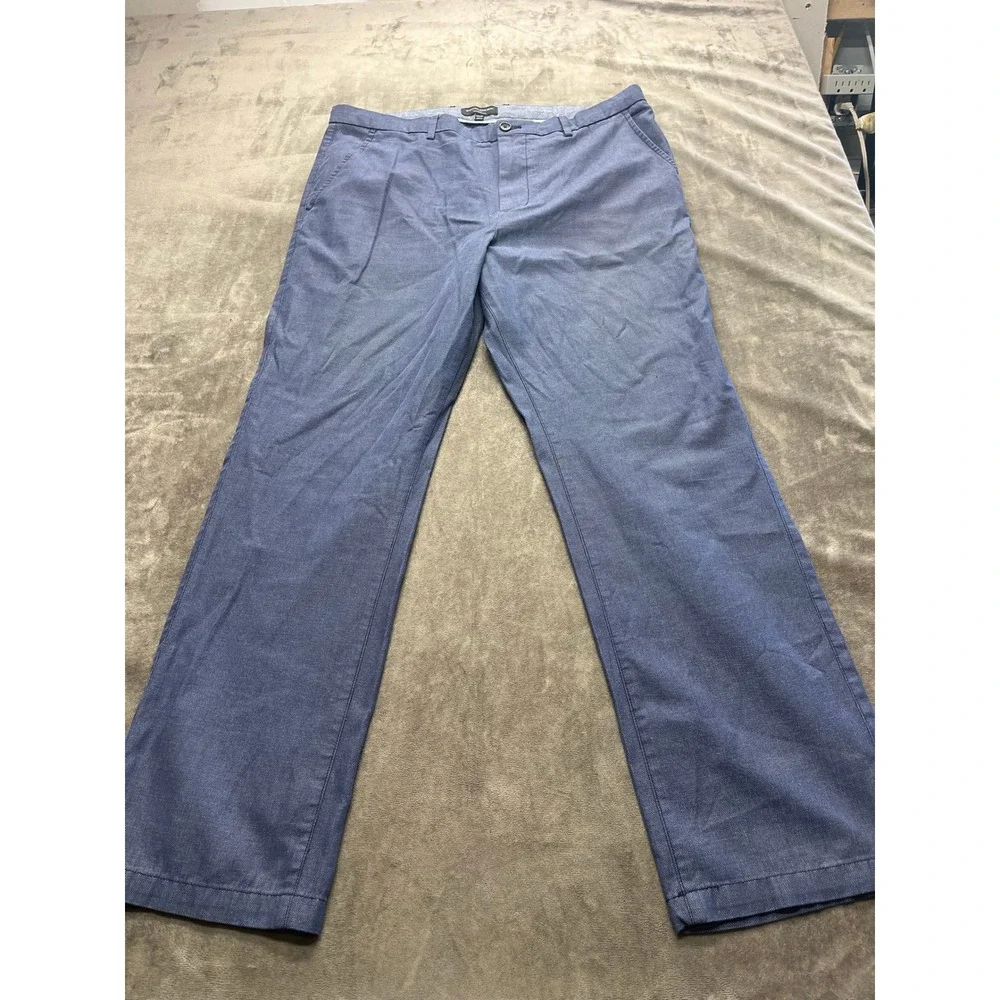 Banana Republic Kentfield Pant Mens 38x32 Blue Micro Pattern‎ Straight Leg Chino